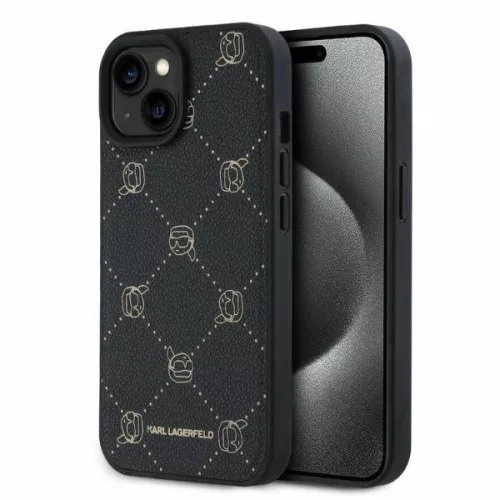 Karl Lagerfeld KLHMP15SPGKHPHK iPhone 15 6.1" Magsafe Karl Heads tok, fekete