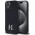 KARL LAGERFELD case IPHONE 15 MagSafe KLHMP15SSCMKMPCK (Silicone Initial Metal Logo) tok, fekete