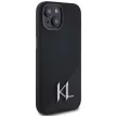 KARL LAGERFELD case IPHONE 15 MagSafe KLHMP15SSCMKMPCK (Silicone Initial Metal Logo) tok, fekete