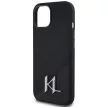 KARL LAGERFELD case IPHONE 15 MagSafe KLHMP15SSCMKMPCK (Silicone Initial Metal Logo) tok, fekete