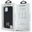 KARL LAGERFELD case IPHONE 15 MagSafe KLHMP15SSCMKMPCK (Silicone Initial Metal Logo) tok, fekete