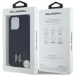 KARL LAGERFELD case IPHONE 15 Pro Max MagSafe KLHMP15XSCMKMPCK (Silicone Initial Metal Logo) tok, fekete