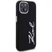 Karl Lagerfeld Silicone Metal Script Logo iPhone 15 tok, fekete