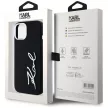 Karl Lagerfeld Silicone Metal Script Logo iPhone 15 tok, fekete