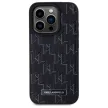 Karl Lagerfeld KLHMP15LPKHPORPK iPhone 15 Pro 6.1" Leather Monogram Metal Logo MagSafe tok, fekete