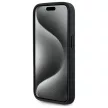 Karl Lagerfeld KLHMP15LPKHPORPK iPhone 15 Pro 6.1" Leather Monogram Metal Logo MagSafe tok, fekete