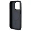 Karl Lagerfeld KLHMP15LPKHPORPK iPhone 15 Pro 6.1" Leather Monogram Metal Logo MagSafe tok, fekete