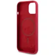 Karl Lagerfeld Silicone Karl&Choupette Heads Ring MagSafe iPhone 15 tok, piros
