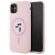 Karl Lagerfeld Silicone Karl&Choupette MagSafe iPhone 11 tok, rózsaszín