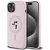 Karl Lagerfeld Silicone Karl&Choupette MagSafe iPhone 15 tok, rózsaszín