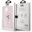 Karl Lagerfeld Silicone Karl&Choupette MagSafe iPhone 15 tok, rózsaszín
