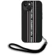Karl Lagerfeld Saffiano Athleisure Stripes Cord iPhone 15 tok, rózsaszín