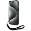 Karl Lagerfeld Saffiano Athleisure Stripes Cord iPhone 15 tok, rózsaszín