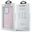 Karl Lagerfeld KLHMP15LPGMSRPP iPhone 15 Pro 6.1" FW Metal Plate MagSafe tok, rózsaszín