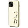 Karl Lagerfeld Wrinkled Metal  Signature iPhone 15 tok, arany