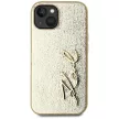 Karl Lagerfeld Wrinkled Metal  Signature iPhone 15 tok, arany