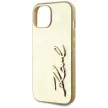 Karl Lagerfeld Wrinkled Metal  Signature iPhone 15 tok, arany