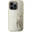 Karl Lagerfeld Wrinkled Metal  Signature iPhone 15 Pro tok, arany