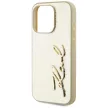 Karl Lagerfeld Wrinkled Metal  Signature iPhone 15 Pro tok, arany