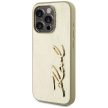 Karl Lagerfeld Wrinkled Metal  Signature iPhone 15 Pro Max tok, arany