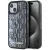 Karl Lagerfeld Liquide Glitter Monogram Gradient iPhone 15 tok, fekete