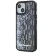 Karl Lagerfeld Liquide Glitter Monogram Gradient iPhone 15 tok, fekete