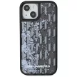 Karl Lagerfeld Liquide Glitter Monogram Gradient iPhone 15 tok, fekete