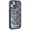Karl Lagerfeld Liquide Glitter Monogram Gradient iPhone 15 tok, fekete