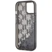 Karl Lagerfeld Liquide Glitter Monogram Gradient iPhone 15 tok, fekete