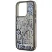 Karl Lagerfeld Liquide Glitter Monogram Gradient iPhone 15 Pro tok, fekete