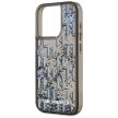 Karl Lagerfeld Liquide Glitter Monogram Gradient iPhone 15 Pro Max tok, fekete