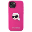 Karl Lagerfeld KLHMP15SSKHPPLF iPhone 15 6.1" Silicone Karl Head Print MagSafe tok, rózsaszín