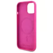 Karl Lagerfeld KLHMP15SSKHPPLF iPhone 15 6.1" Silicone Karl Head Print MagSafe tok, rózsaszín