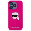 Karl Lagerfeld KLHMP15XSKHPPLF iPhone 15 Pro Max 6.7" Silicone Karl Head Print MagSafe tok, rózsaszín