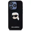 Karl Lagerfeld KLHMP15LSKHPPLK iPhone 15 Pro 6.1" Silicone Karl Head Print MagSafe tok, fekete