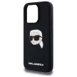 Karl Lagerfeld KLHMP15LSKHPPLK iPhone 15 Pro 6.1" Silicone Karl Head Print MagSafe tok, fekete
