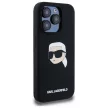 Karl Lagerfeld KLHMP15LSKHPPLK iPhone 15 Pro 6.1" Silicone Karl Head Print MagSafe tok, fekete