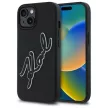 Karl Lagerfeld KLHCP15S3DRKSDLK iPhone 15 6.1" 3D Rubber Signature tok, fekete