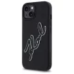 Karl Lagerfeld KLHCP15S3DRKSDLK iPhone 15 6.1" 3D Rubber Signature tok, fekete