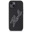Karl Lagerfeld KLHCP15S3DRKSDLK iPhone 15 6.1" 3D Rubber Signature tok, fekete