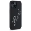 Karl Lagerfeld KLHCP15S3DRKSDLK iPhone 15 6.1" 3D Rubber Signature tok, fekete