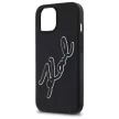 Karl Lagerfeld KLHCP15S3DRKSDLK iPhone 15 6.1" 3D Rubber Signature tok, fekete