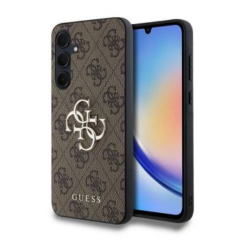   GUESS hátlap, tok Samsung Galaxy A35 GUHCSA354GMGBR (PU Big 4G Metal Logo), barna
