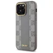 DKNY DKHMP14XPCPVSLE iPhone 14 Pro Max 6.7" Leather Checkered Mono Pattern MagSafe tok, bézs