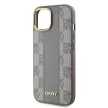 DKNY Leather Checketok, Red Mono Pattern MagSafe DKHMP15SPCPVSLE iPhone 15 6.1" tok, bézs
