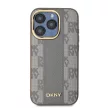 DKNY Leather Checketok, piros Mono Pattern MagSafe DKHMP15LPCPVSLE iPhone 15 Pro 6.1" tok, bézs