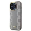 DKNY Leather Checketok, piros Mono Pattern MagSafe DKHMP15LPCPVSLE iPhone 15 Pro 6.1" tok, bézs