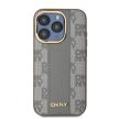DKNY Leather Checketok, Red Mono Pattern MagSafe DKHMP15XPCPVSLE iPhone 15 Pro Max 6.7" tok, bézs