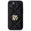 DKNY DKHCP14SPQDSLK iPhone 14 6.1" Quilted Stack Logo tok, fekete