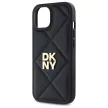 DKNY DKHCP14SPQDSLK iPhone 14 6.1" Quilted Stack Logo tok, fekete